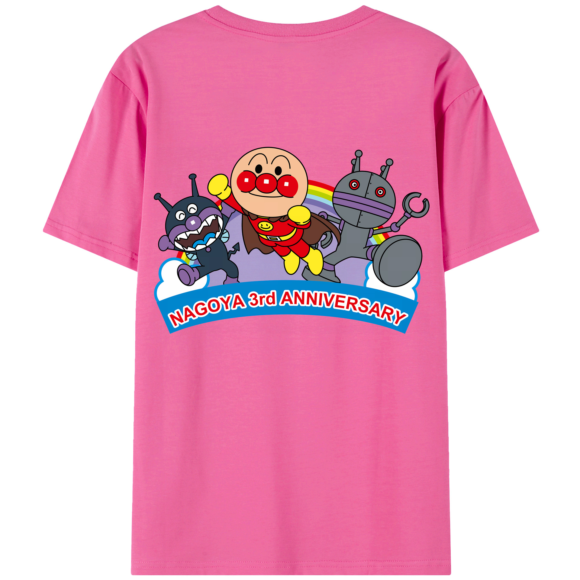 （画像用） アンパンマン Anpanman レディース半袖Tシャツ(バックプリント)
